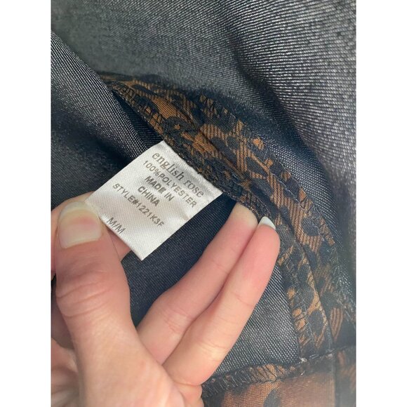 English Rose Leopard Print Studded Mini Skirt Medium - Picture 4 of 7